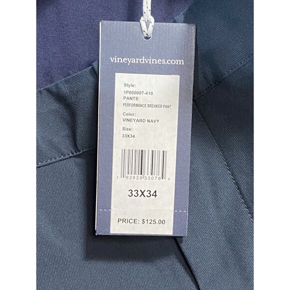Vineyard Vines Men’s 33x34 Breaker Performance Slash Pocket Pants Navy - Picture 11 of 14